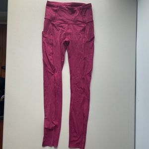 Dark Pink Lululemon Fast & Free 7/8 Tight - size 2